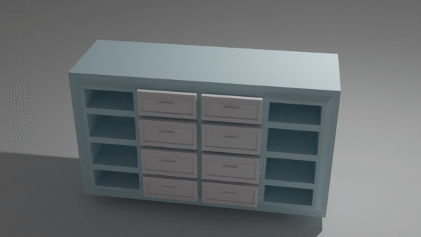Elegant Modern Drawer 3D Asset – High-Quality Furniture Asset for Interior Design