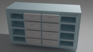 Elegant Modern Drawer 3D Asset – High-Quality Furniture Asset for Interior Design