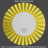 Olympic Gold Medal – Premium 3D Model (Digital + 3D Printable Asset)