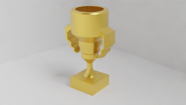 Golden Victory Trophy – Premium 3D Model for Printing, Games & Renders