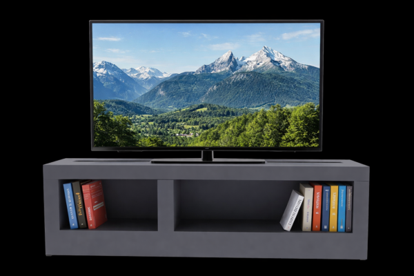 TV Stand 3D Model – Modern Furniture Asset + STL for 3D Printing