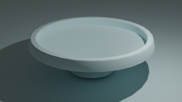 Decorative Pedestal Dish – Modern Display Tray 3D Model