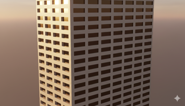 Modern City Tower – High-Quality 3D Asset for Games, Renders & Printing