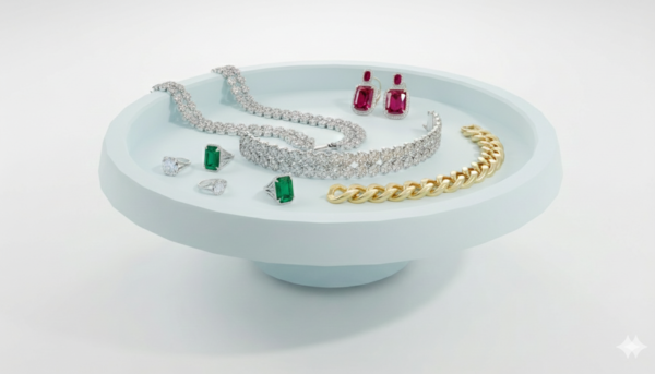 Decorative Pedestal Dish – Modern Display Tray 3D Model