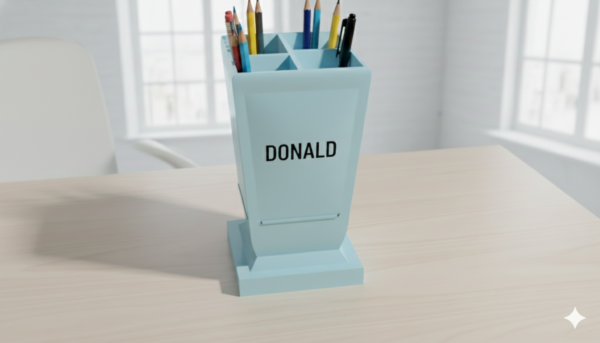 Modern Desk Organizer – 3D Printable Pen & Accessory Holder